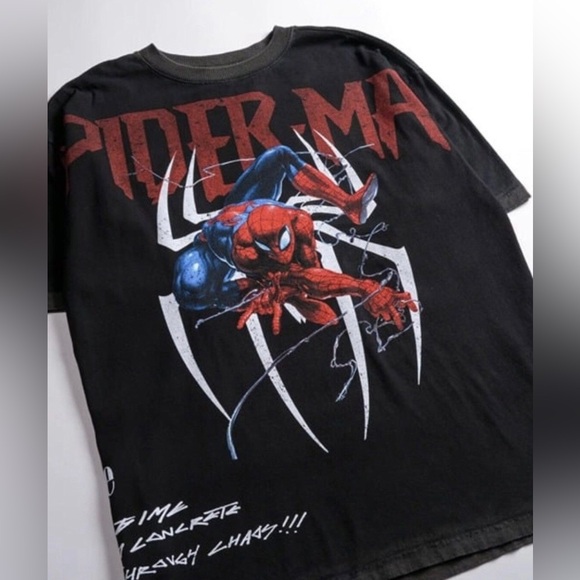 Civil Regime x Marvel “SPIDER-MAN WEBS” 199X OVERSIZED TEE Size M - Picture 3 of 8